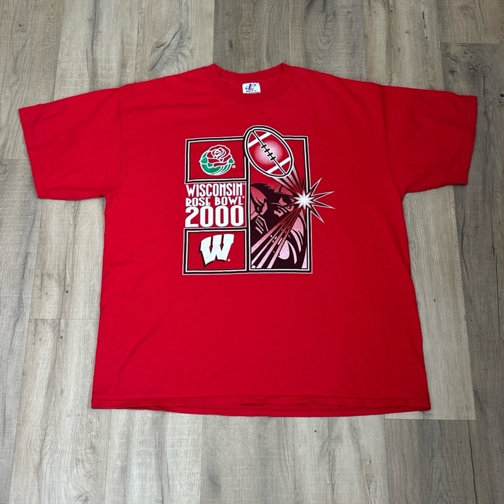Vintage 2000 Red Wisconsin Badgers Football 🏈 Rose Bowl 2XL Shirt